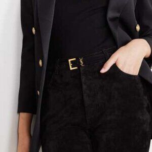 YSL NARROW MONOGRAM BELT